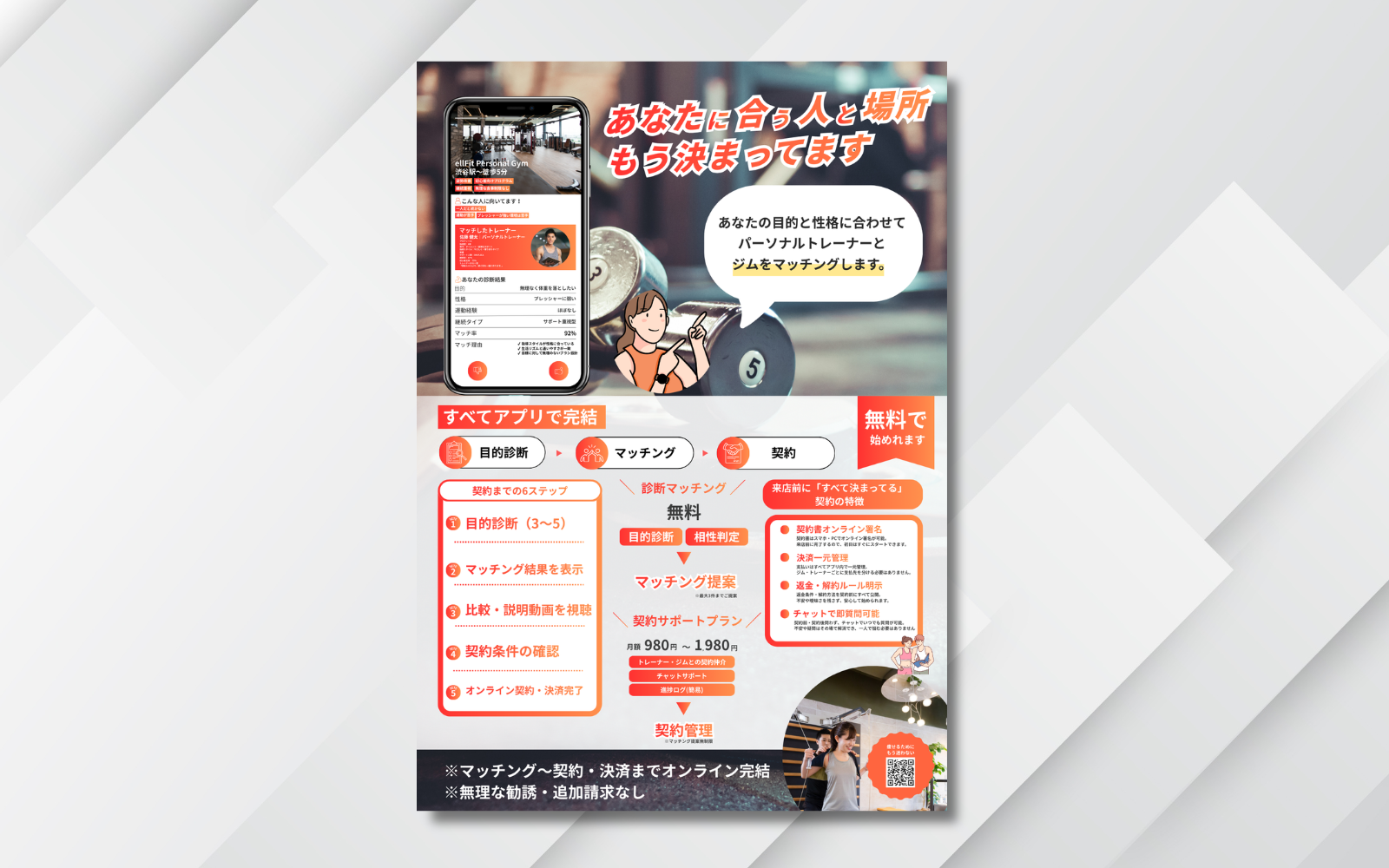 パーソナルジムマッチングサービスチラシ